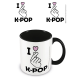 Kpop (I Love K-pop) Black Coloured Inner Mug
