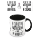 KPOP (a cup of tae) black coloured inner mug