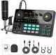 Maonocaster AU-AM200S1 Lite Portable All-In-One Podcast Production Studio With Microphone - Black